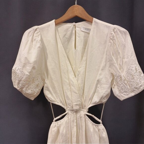 NWT ASTR Haylen Linen Blend Mini Cut Out Dess - Picture 4 of 9